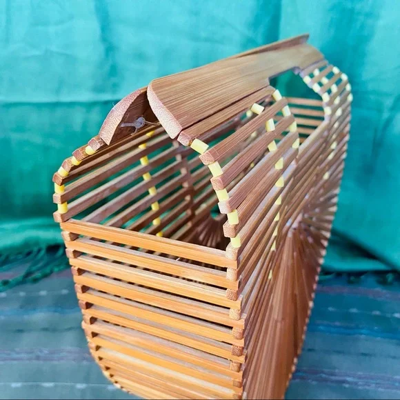 VINTAGE Bamboo Hand bag - Original - Picture 4 of 10